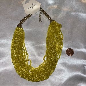 Emylee bright yellow bead necklace